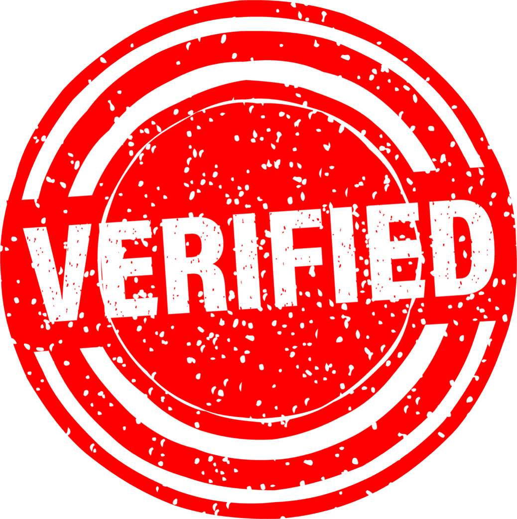 Verified stamp on white background. Vector background